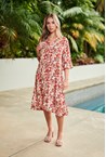 LUNA DRESS - red flora